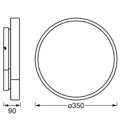Osram - Luminaria de techo regulable LED RGBW SMART+ ORBIS LED/28W/230V Ø 35 cm 2700–6500 K Wi‑Fi
