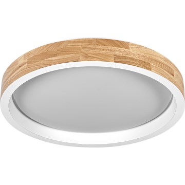 Osram - Luminaria de techo regulable LED MARIANO LED/24W/230V Ø 41 cm roble/blanco