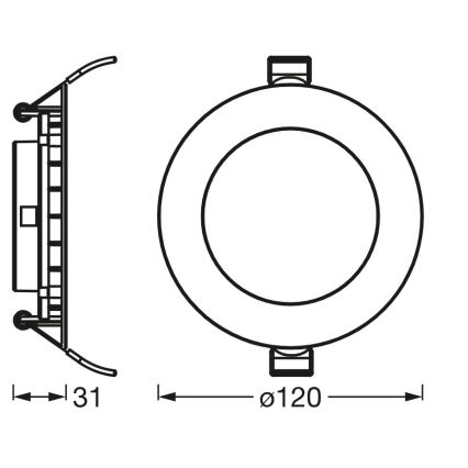 Osram - Luminaria empotrable SLIM LED/8W/230V 4000K