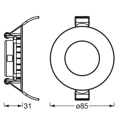 Osram - Luminaria empotrada LED SLIM LED/4,5W/230V 3000K