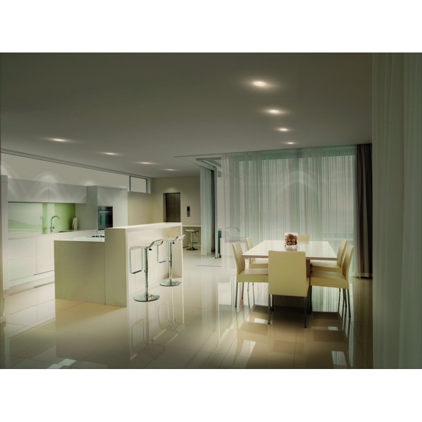 Osram - Luminaria empotrada LED SPOT 1xGU10/4,3W/230V 2700K CRI 90 blanca