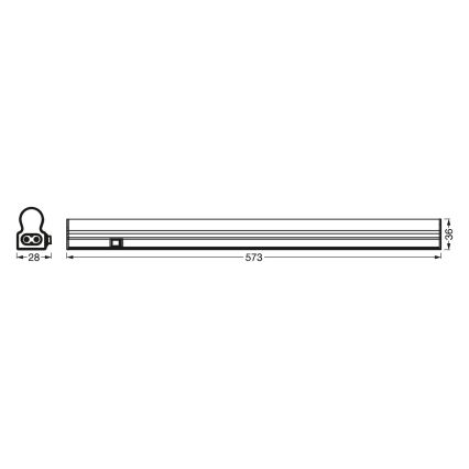 Osram - Luminaria LED bajo mueble con sensor de movimiento BATTEN LED/4W/230V 3000K 60 cm blanca