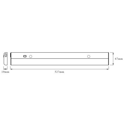 Osram - Luminaria LED bajo mueble con sensor FLAT LED/12W/230V 3000K