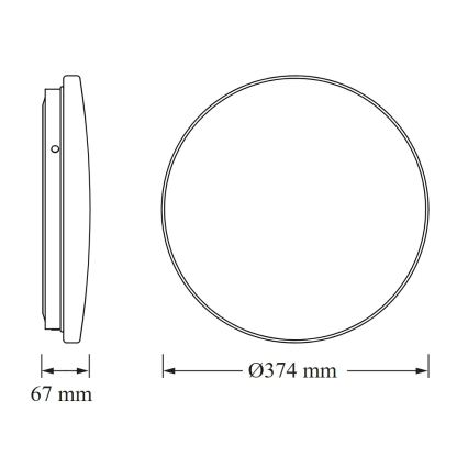 Osram - Plafón LED de techo para baño CEILING ROUND LED/24W/230V 4000K Ø 37 cm IP44 blanco