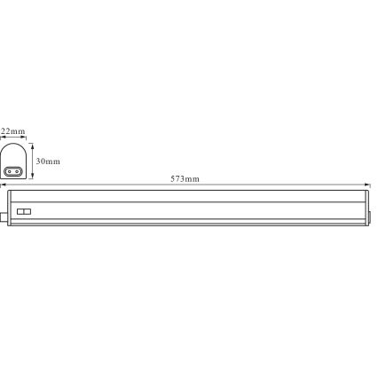 Osram - Luminaria LED lineal para bajo mueble BATTEN LED/8W/230V 3000K