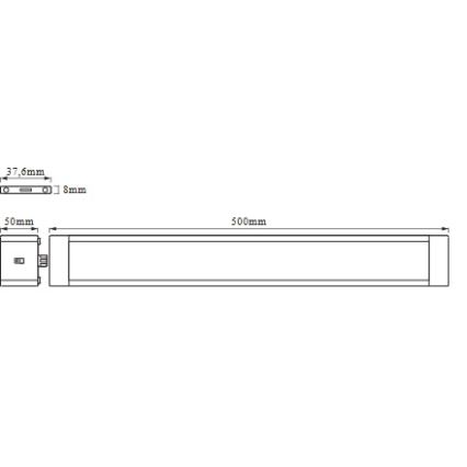 Osram - Luminaria LED regulable para montaje bajo mueble con sensor de movimiento CABINET LED/18W/230V 3000K 50 cm blanco