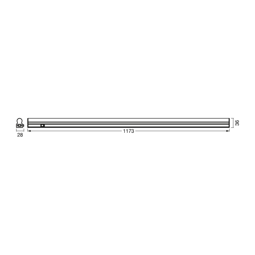 Osram - Luminaria LED bajo mueble con sensor de movimiento BATTEN LED/14W/230V 120 cm blanca
