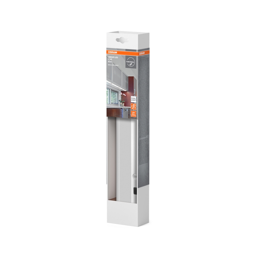 Osram - Luminaria LED para instalar bajo muebles LINEAR LED/5W/230V 4000K 37 cm plateada