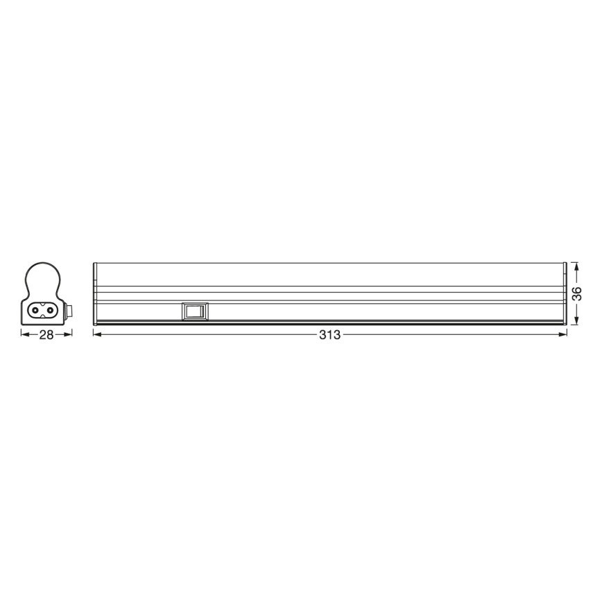 Osram - Luminaria LED bajo encimera con sensor de movimiento BATTEN LED/4W/230V 3000K 32 cm blanco