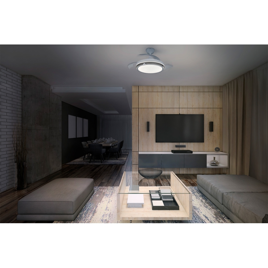 Osram - Lámpara de techo LED regulable con ventilador LEVECHE LED/36W/230V 3000/4000/6500K + mando a distancia