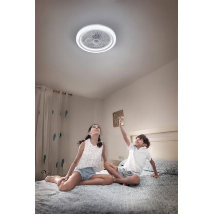 Osram - Luminaria de techo LED regulable con ventilador SOLANO LED/26W/230V 3000/4000/6500K + control remoto
