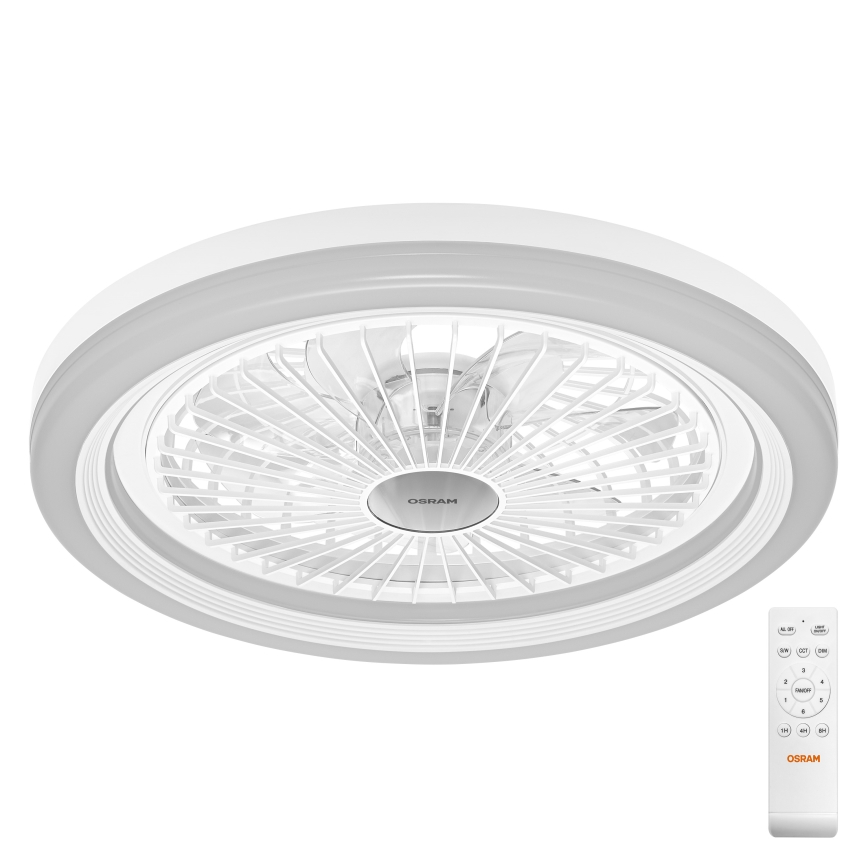 Osram - Luminaria de techo LED regulable con ventilador SOLANO LED/26W/230V 3000/4000/6500K + control remoto