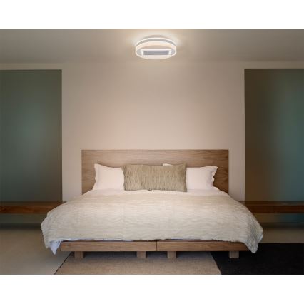 Osram - Luminaria de techo LED regulable con ventilador LED/55W/230V 3000-6500K blanca + mando a distancia