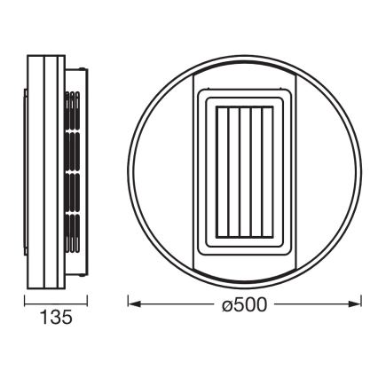 Osram - Luminaria de techo LED regulable con ventilador LED/55W/230V 3000-6500K blanca + mando a distancia