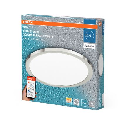 Osram - Luminaria de techo regulable para baño SMART+ DISC LED/18W/230V 3000-6500K IP44 Wi-Fi