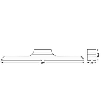 Osram - Luminaria LED regulable para instalar bajo muebles con sensor de movimiento y de crepúsculo LINEAR LED/5W/3,7V 2200 mAh 3000K 35 cm blanca