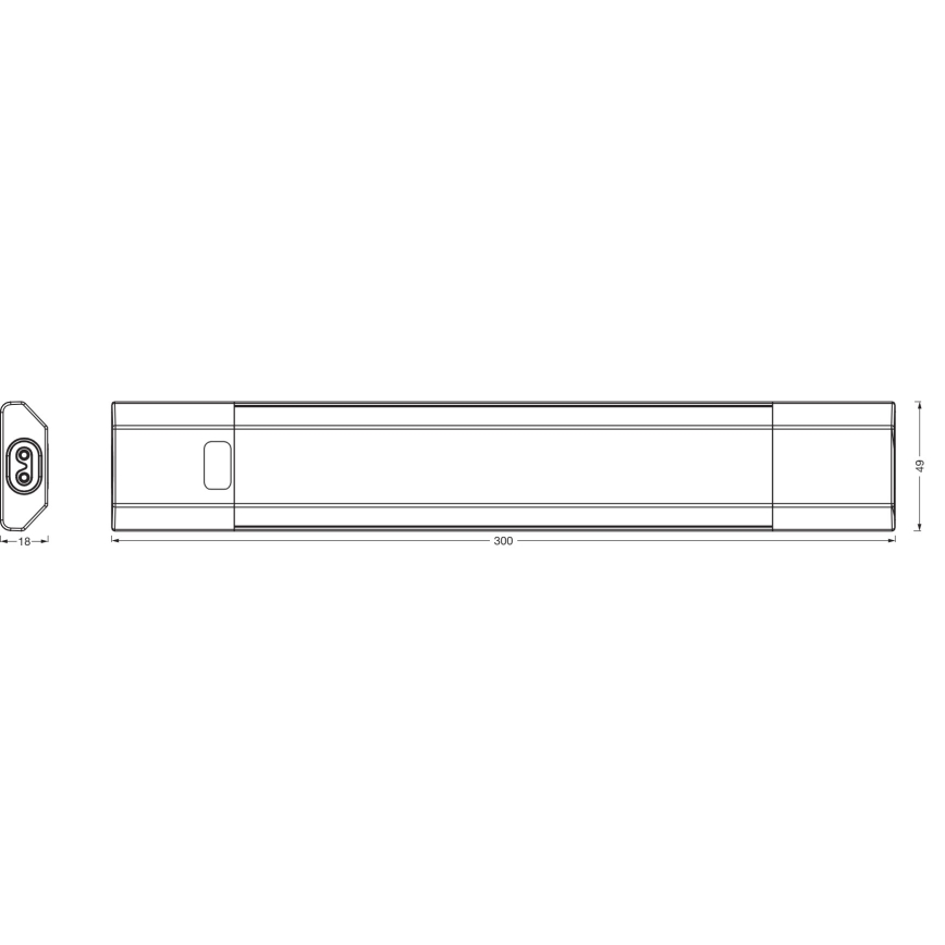 Osram - Luminaria LED regulable para instalación bajo mueble con sensor de movimiento LINEAR EDGE LED/4W/230V 3000/4000/6500K 30 cm blanca