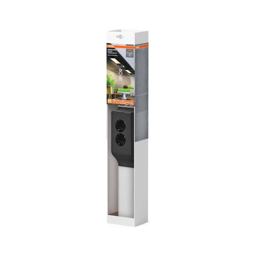 Osram - Luminaria LED regulable para bajo mueble con enchufes integrados UNDERCABINET LED/10W/230V 3000K 54,8 cm negro