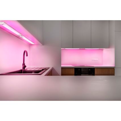 Osram - Luminaria lineal para bajo mueble LED RGBW regulable LINEAR EDGE LED/8W/230V 50 cm blanco + mando a distancia