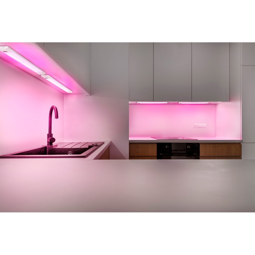 Osram - Luminaria lineal para bajo mueble LED RGBW regulable LINEAR EDGE LED/8W/230V 50 cm blanco + mando a distancia