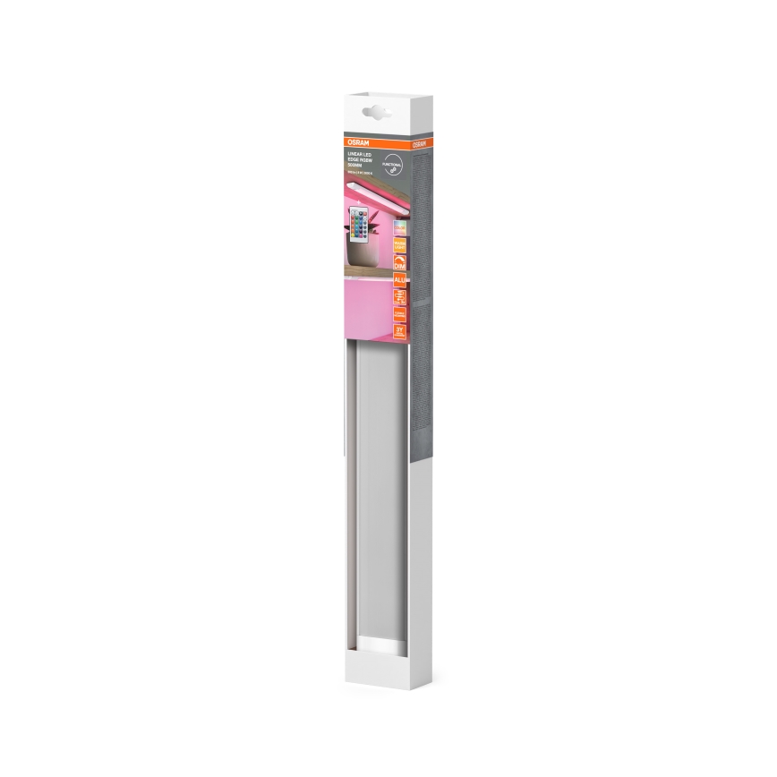 Osram - Luminaria lineal para bajo mueble LED RGBW regulable LINEAR EDGE LED/8W/230V 50 cm blanco + mando a distancia