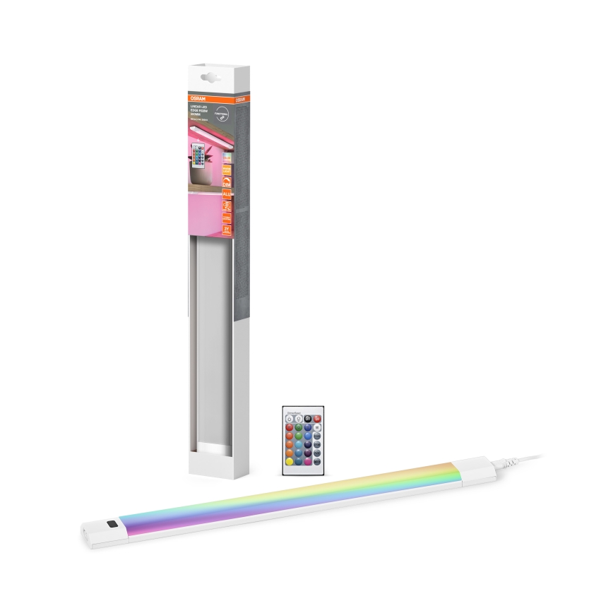 Osram - Luminaria lineal para bajo mueble LED RGBW regulable LINEAR EDGE LED/8W/230V 50 cm blanco + mando a distancia