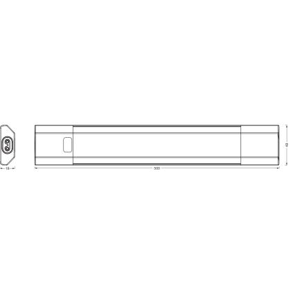 Osram - Luminaria lineal para bajo mueble LED RGBW regulable LINEAR EDGE LED/8W/230V 50 cm blanco + mando a distancia