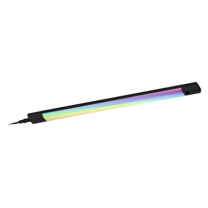 Osram - Luminaria LED RGBW regulable para debajo del mueble con sensor de movimiento LINEAR EDGE LED/8W/230V 50 cm negro + mando a distancia
