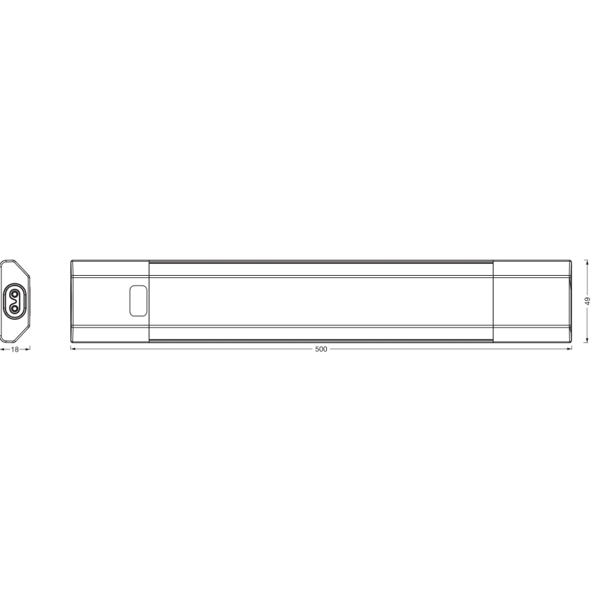 Osram - Luminaria LED RGBW regulable para debajo del mueble con sensor de movimiento LINEAR EDGE LED/8W/230V 50 cm negro + mando a distancia