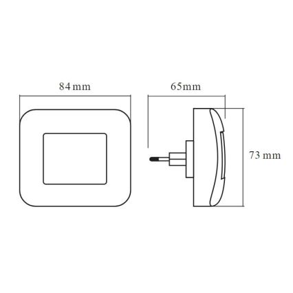 Osram - Luz nocturna LED con sensor crepuscular LUNETTA LED/0,2W/230V