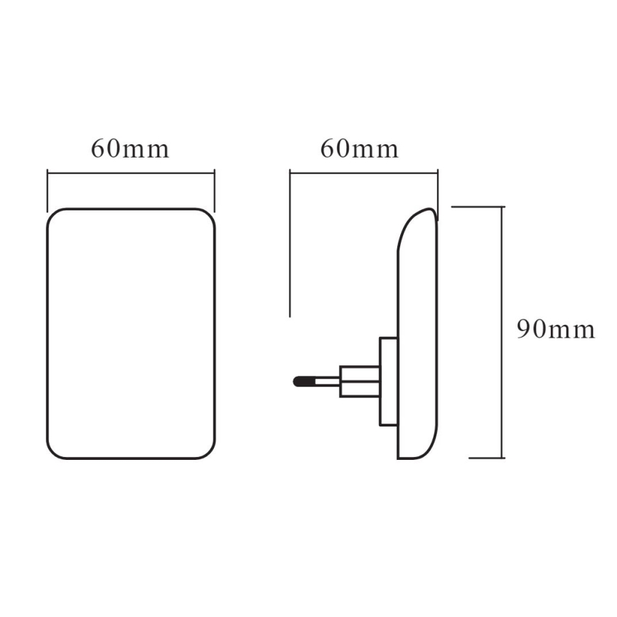 Osram - Luz nocturna LED con sensor crepuscular LUNETTA LED/0,3W/230V