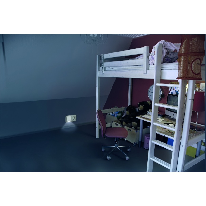 Osram - Luz nocturna LED con sensor de crepúsculo LUNETTA LED/0,3W/230V blanca