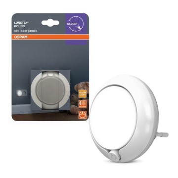 Osram - Luz nocturna LED con sensor LUNETTA LED/0,3W/230V 3000K