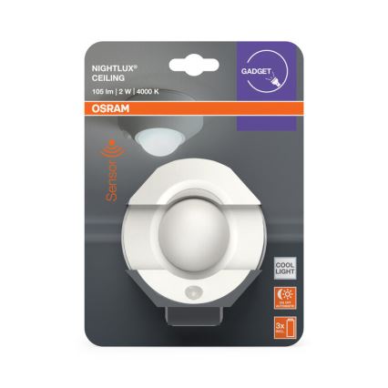 Osram - Luz LED orientativa con sensor NIGHTLUX LED/2W/3xAA, blanco