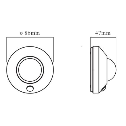 Osram - Luz nocturna LED con sensor NIGHTLUX LED/2W/3xAA plateada