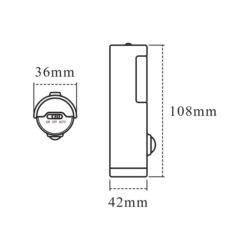 Osram - Lámpara orientativa LED con sensor de movimiento y de crepúsculo NIGHTLUX LED/0,35W/3xAAA IP54 blanca