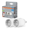 Osram - Pack de 2 enchufes inteligentes SMART+ MATTER SCHUKO 2300W/230V/10A Wi-Fi blanco