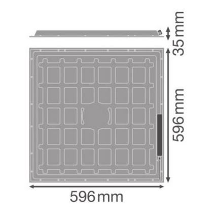 Osram - Panel LED empotrado ESSENTIAL LED/36W/230V 4000K 60x60 cm