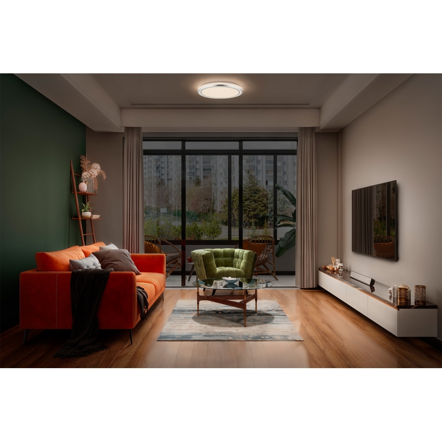 Osram - Plafón de techo LED ORBIS HELMAN LED/16W/230V Ø 29,5 cm plateado