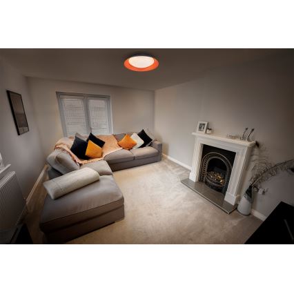 Osram - Plafón LED regulable ORBIS PLATE LED/19W/230V diámetro 31 cm naranja/negro