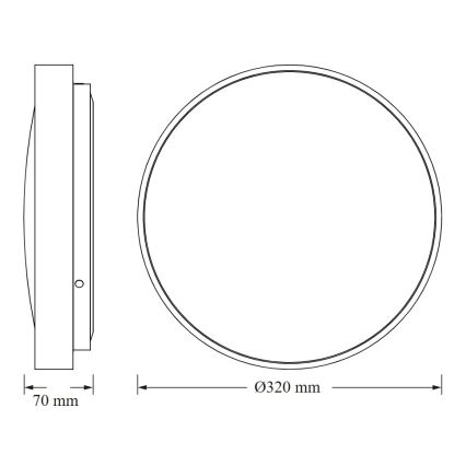 Osram - Luminaria LED de techo con sensor crepuscular CEILING LUXO LED/18W/230V Ø 32 cm blanca