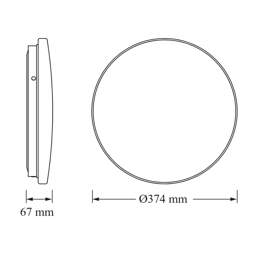 Osram - Lámpara de techo LED con sensor crepuscular ROUND LED/24W/230V, diámetro 37 cm