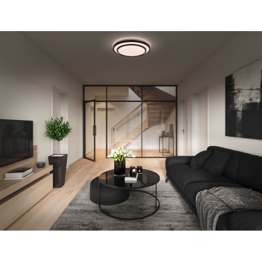 Osram - Plafón LED ORBIS BERLIN LED/24W/230V, diámetro 39 cm, negro