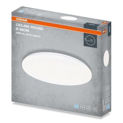 Osram - Plafón LED redondo CEILING ROUND LED/36W/230V 6500K Ø 48 cm blanco