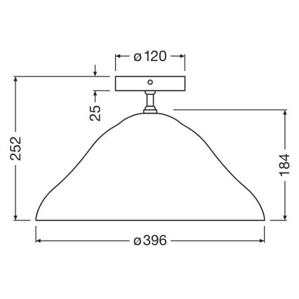 Osram - Plafón LOTUS LEAF de montaje en superficie 1xE27/9W/230V Ø 39,6 cm