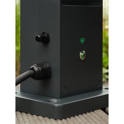 Osram - Poste para exterior inteligente con 2 enchufes SCHUKO y repetidor Wi-Fi, IP44