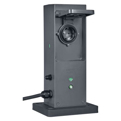 Osram - Poste para exterior inteligente con 2 enchufes SCHUKO y repetidor Wi-Fi, IP44