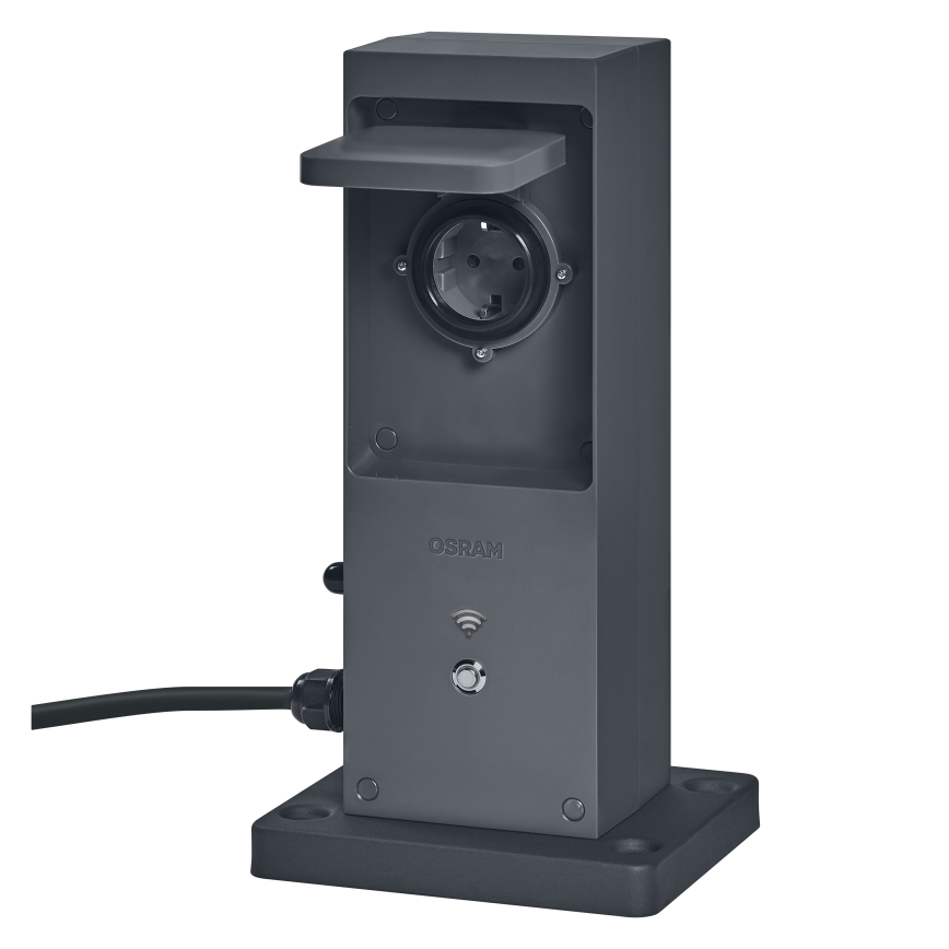 Osram - Poste para exterior inteligente con 2 enchufes SCHUKO y repetidor Wi-Fi, IP44