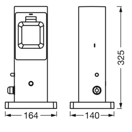 Osram - Poste para exterior inteligente con 2 enchufes SCHUKO y repetidor Wi-Fi, IP44