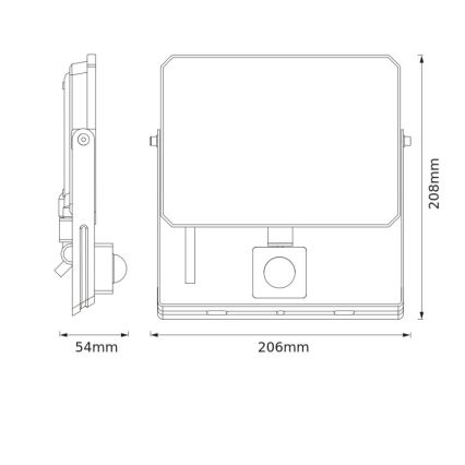 Osram - Reflector LED con sensor de movimiento y de crepúsculo FLOODLIGHT LED/50W/230V 3000K IP65 negro